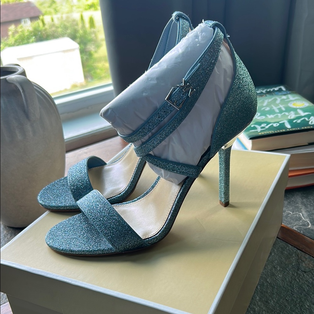 Michael Kors Glittery Blue Heels